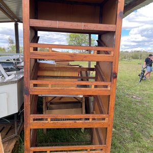 Exhibidor de Panificados Antiguo de Madera y Hierro - imagen 4