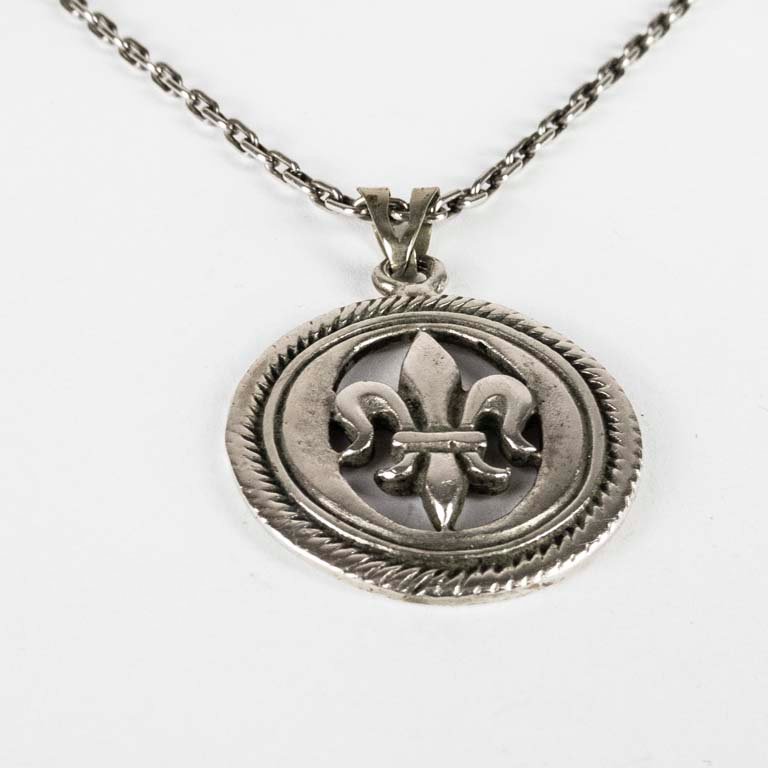 Cadena con dije de plata, flor ed liz - Accesorios de Moda - imagen 2
