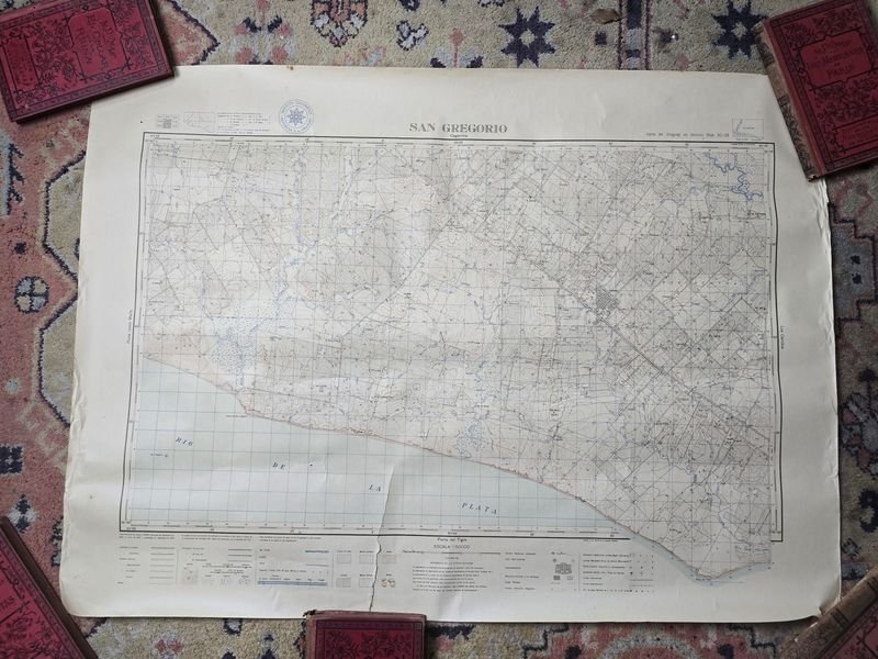 Mapa Topográfico San Gregorio, Instituto Geográfico Uruguayo, Escala 1:50000