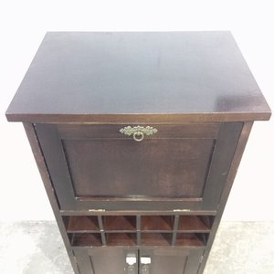 Mueble Bar Botellero Madera Oscura con Compartimento Volcable - imagen 7