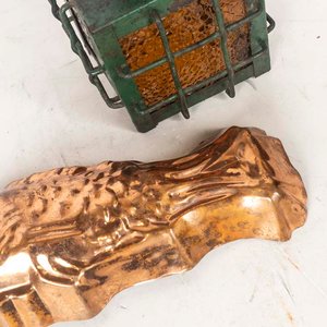 Farol Verde de Hierro y Molde de Cobre con Diseño - imagen 2