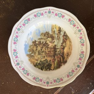 Lote de 12 Platos Surtidos de Porcelana con Diseños Florales y Paisajes - imagen 3