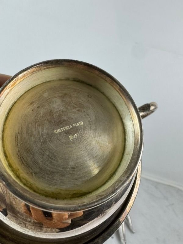 Tazas de Consumé con Platillos en Platina Inglesa - imagen 5