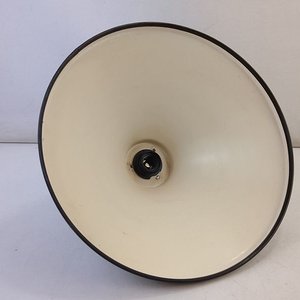 Pantalla Lámpara Colgante Cónica Gris Mate Metal Esmaltado Interior Blanco - imagen 3