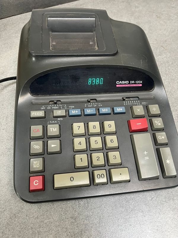 Calculadora Sumadora Casio DR-120X con Impresora