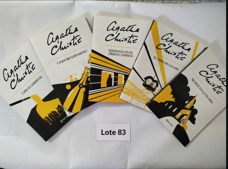 Lote de 5 Libros de Agatha Christie de Editorial Planeta