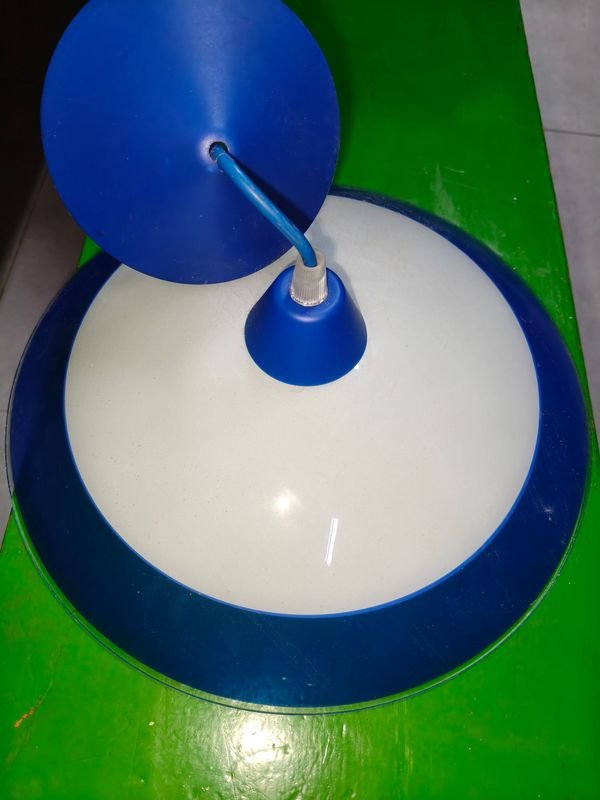 Plafón de Techo Acrílico Azul y Blanco