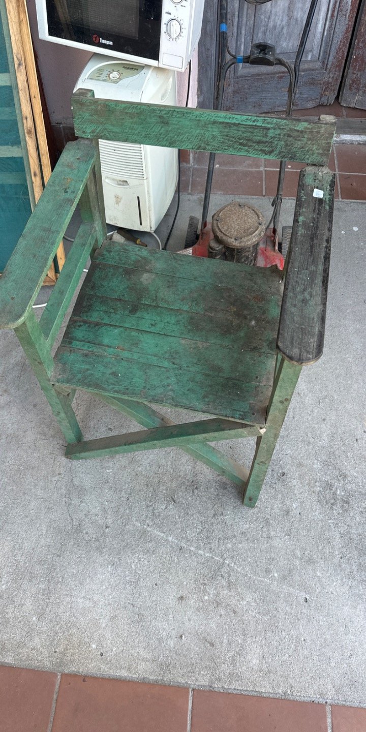 Silla Plegable de Madera Verde Estilo Director
