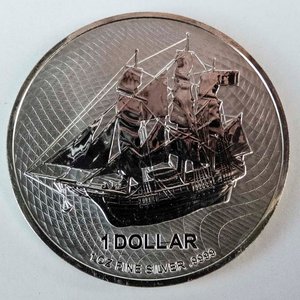 Moneda de Plata 1 Oz Islas Cook 1 Dólar 2020 - Fine Silver .999 - imagen 2
