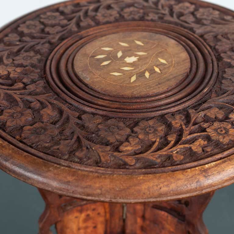 Mesa de madera tallada en estilo hindu - imagen 2