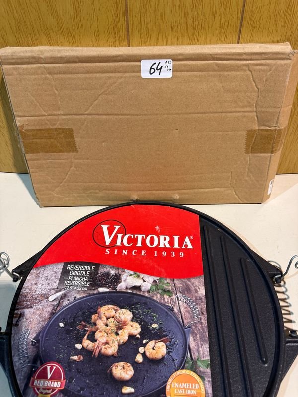 Set de 2 Planchas Victoria de Hierro Fundido Esmaltado