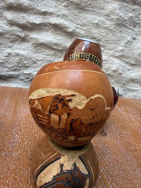 Gran lote de mates grabados a mano nuevos - imagen 4