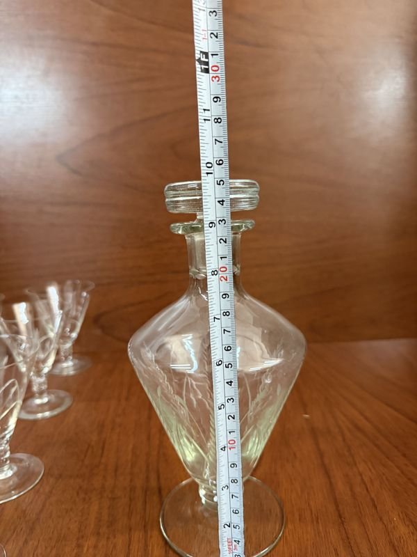 Juego completo de cristal labrado para vino - imagen 6