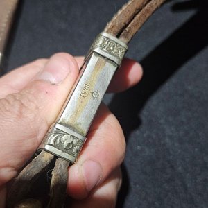 Estriberas Broqua Scholberg de Plata con Pasaporte y Grabados - imagen 6