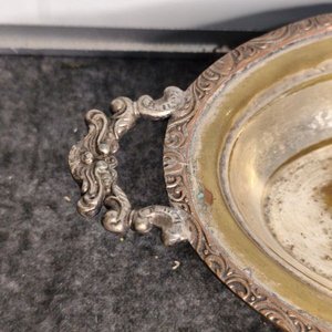Centro de Mesa Ovalado Italiano en Metal Sellado con Tapa y Asas - imagen 5
