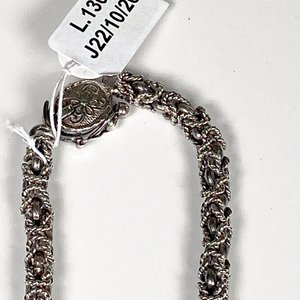 Conjunto de Cadena y Pulsera de Plata Mexicana Eslabón Torneado - imagen 6