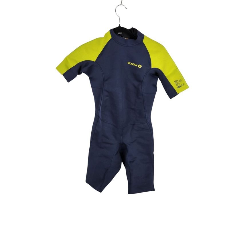 Traje de Neopreno Corto Olaian Adolescente Talle 14-15 Años Azul y Amarillo