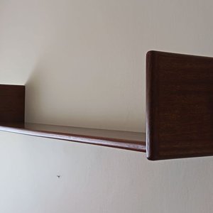 Dos Estantes de Pared de Madera Oscura con Soportes Laterales - imagen 5