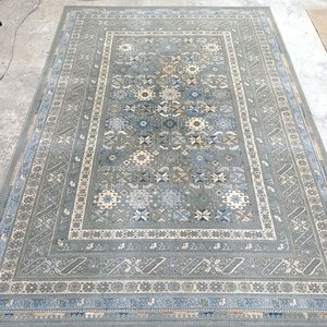 Alfombra Estilo Oriental con Motivos Florales y Geométricos - imagen 5
