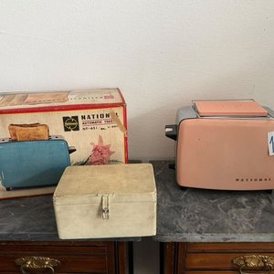 Tostadora Eléctrica National Retro Rosa con Caja Original - imagen 3