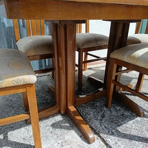 Juego de Comedor: Mesa de Madera con 6 Sillas - imagen 6