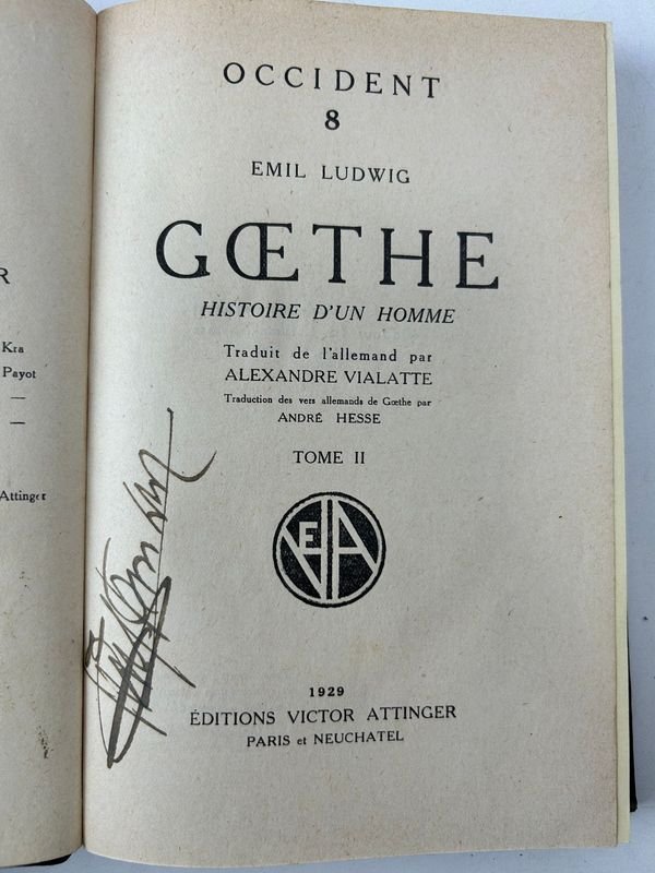 Libros de Goethe, historia de un hombre, 3 tomos, 1929 - imagen 5