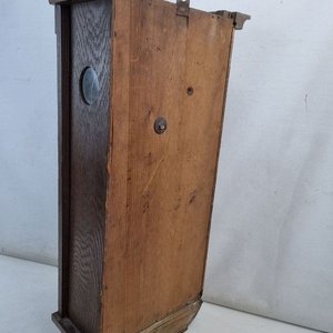 Antiguo Reloj de Pared de Madera con Péndulo y Esfera "Campos y Cia" - imagen 8
