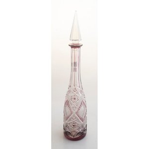 Botellón de Cristal Tallado con Tapón Decorativo - 47cm - imagen 2