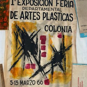 Afiche Primera Exposición Feria Departamental de Artes Plásticas Colonia 1966 - imagen 2