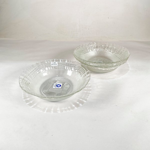 Juego de 3 Fuentes Hialinas Transparentes con Borde Ondulado - imagen 1