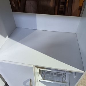 Mueble Organizador Blanco para Microondas con Cestas - imagen 6