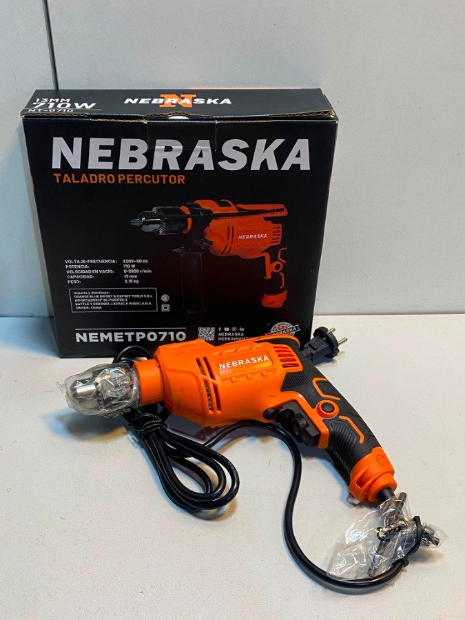 Taladro Percutor Nebraska Nemétp0710 710W con Mango Auxiliar