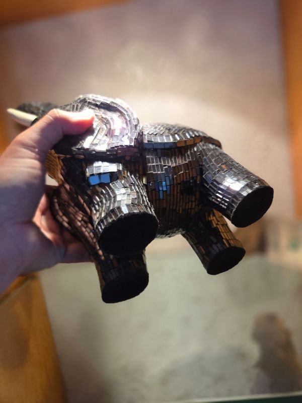 Elefante decorativo con espejos miniatura - imagen 3