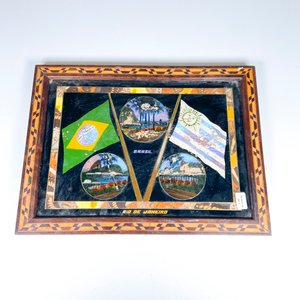 Bandeja Decorativa con Alas de Mariposa: Brasil y Uruguay - imagen 2