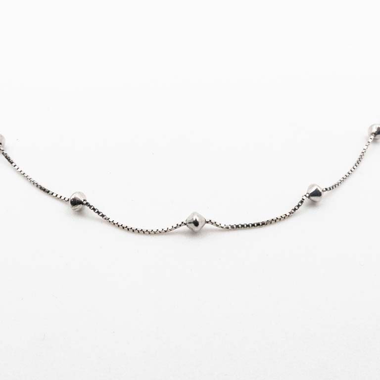Cadena de Plata con Dijes Corazón - 40 cm