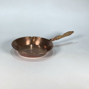 Sartén de Cobre Cincelado con Mango de Madera - imagen 1