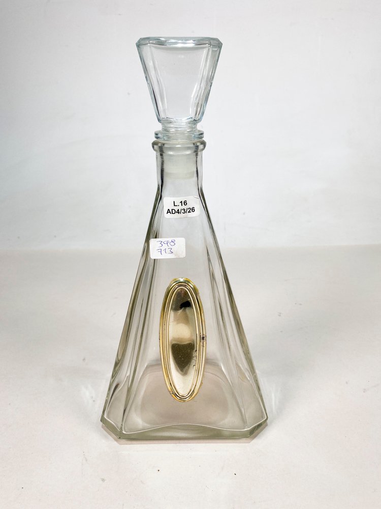 Botella de vidrio con etiqueta dorada y anillo - imagen 2
