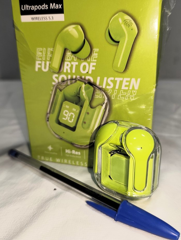 Auriculares Inalámbricos Ultra Pods Max Verdes con Bluetooth y Pantalla LED