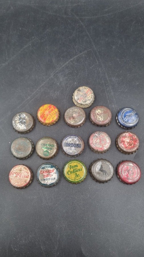Lote de 16 Chapitas Coleccionables de Bebidas