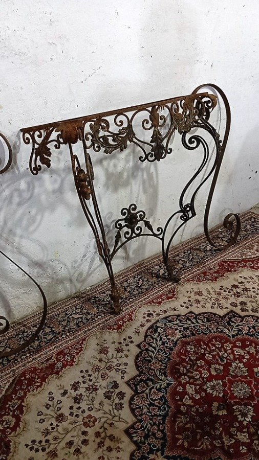 Dressoir de hierro forjado con menzulas para pared - imagen 4