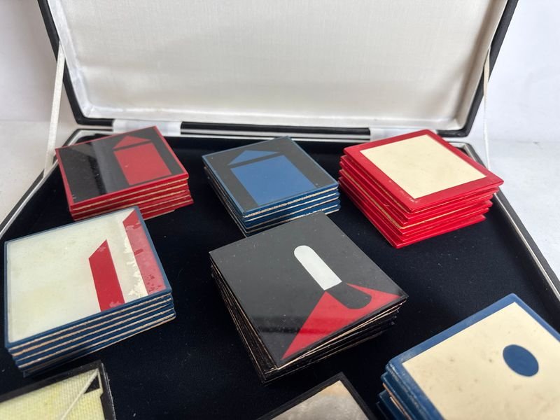 Varios juegos de posavasos vintage en vidrio y corcho - imagen 6