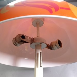 Lámpara de Diseño Hongo Acrílico Naranja y Blanco - imagen 4
