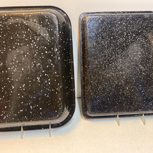 Set de 4 Asaderas Rectangulares Enlozadas (3 Negras, 1 Verde) - imagen 4
