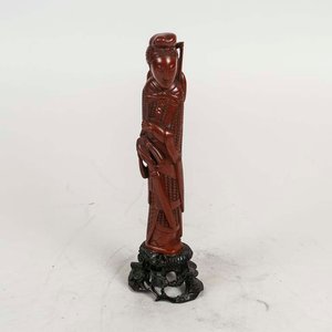 Figura de Dama Cortesana con Espada en Pasta China - imagen 1