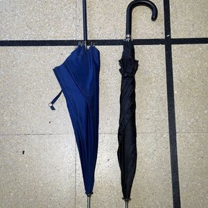 Lote anterior: Dos Paraguas Clásicos: Azul y Negro con Mango Curvo