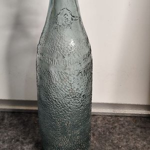 Botella Antigua de Vidrio Labrado con Inscripción - imagen 5