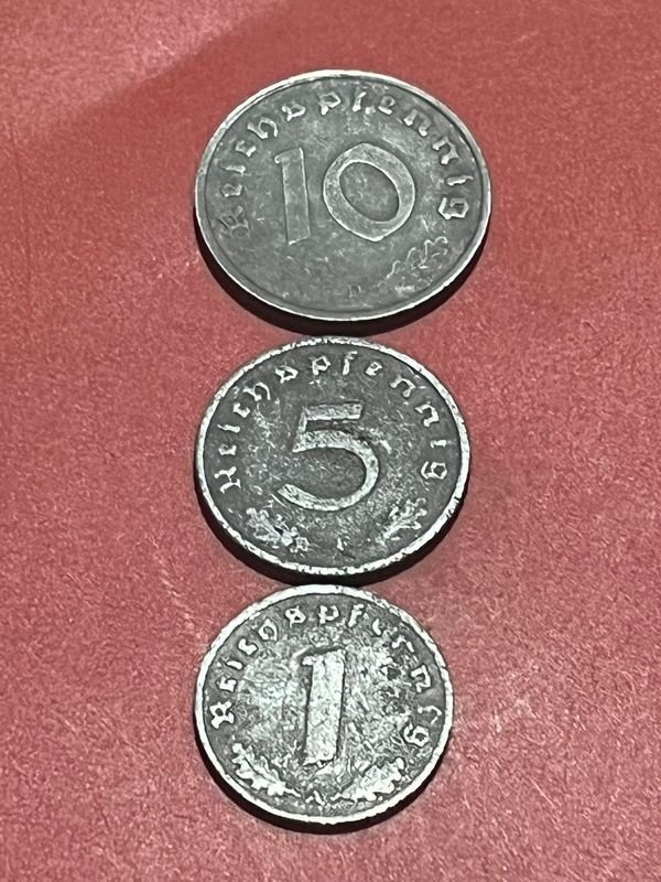 Monedas Alemanas Nazi de Zinc - Lote de 3 - imagen 2