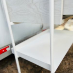 Mueble de Baño Blanco Madera y Hierro 82x80x40 cm - imagen 3