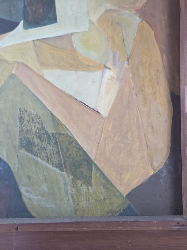 Pintura abstracta geométrica de 1978 firmada - imagen 5