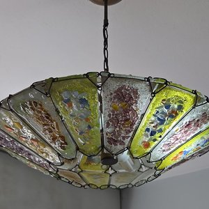 Lámpara de Techo Artesanal en Vidrio Multicolor - imagen 2